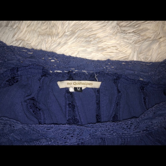 Anthropologie Blue Peasant Top - Picture 2 of 3